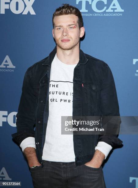 Oliver Stark arrives at the 2018 Winter TCA Tour - FOX All-Star Party held at The Langham Huntington on January 4, 2018 in Pasadena, California.