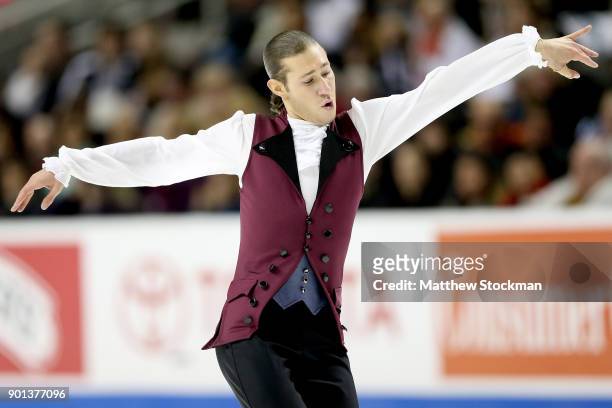 Jason Brown competes in the Men's Short Program during the 2018 Prudential U.S. Figure Skating Championships at the SAP Center on January 4, 2018 in...