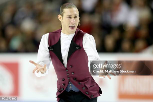 Jason Brown competes in the Men's Short Program during the 2018 Prudential U.S. Figure Skating Championships at the SAP Center on January 4, 2018 in...