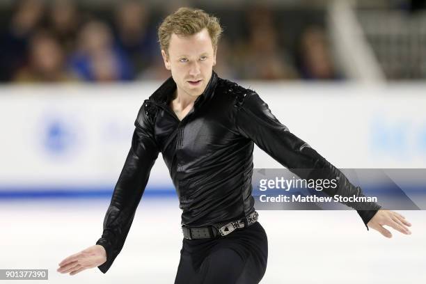 Ross Miner competes in the Men's Short Program during the 2018 Prudential U.S. Figure Skating Championships at the SAP Center on January 4, 2018 in...