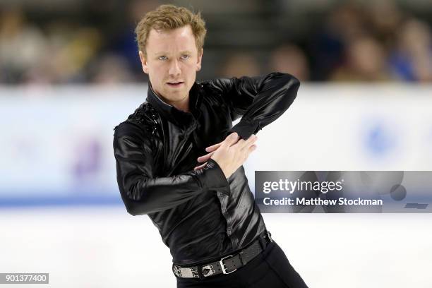 Ross Miner competes in the Men's Short Program during the 2018 Prudential U.S. Figure Skating Championships at the SAP Center on January 4, 2018 in...