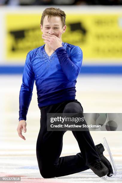 Grant Hockstein competes in the Men's Short Program during the 2018 Prudential U.S. Figure Skating Championships at the SAP Center on January 4, 2018...