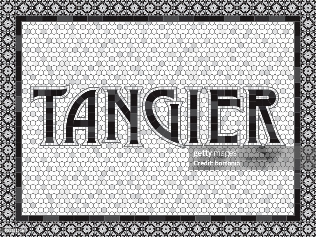 Tangier Signs Tangier Old Fashioned Mosaic Tile Typography High-Res Vector Graphic ...