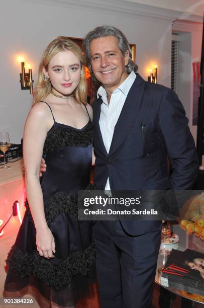 Kathryn Newton and Carlos Souza attend W Magazine's Celebration of its 'Best Performances' Portfolio and the Golden Globes with Audi, Dior, and Dom...