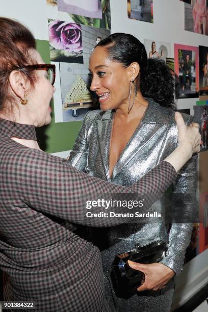 Magazine's Lynn Hirschberg and Tracee Ellis Ross attend W Magazine's Celebration of its 'Best Performances' Portfolio and the Golden Globes with...