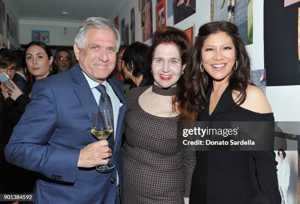 Leslie Moonves, W Magazine's Lynn Hirschberg, and Julie Chen attend W Magazine's Celebration of its 'Best Performances' Portfolio and the Golden...