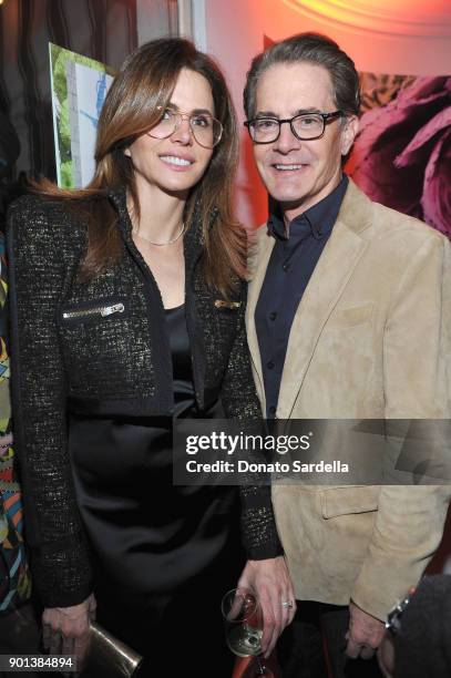 Desiree Gruber and Kyle MacLachlan attend W Magazine's Celebration of its 'Best Performances' Portfolio and the Golden Globes with Audi, Dior, and...