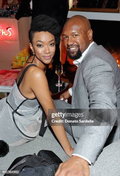 Sonequa Martin and Kenric Green attend W Magazine's Celebration of its 'Best Performances' Portfolio and the Golden Globes with Audi, Dior, and Dom...
