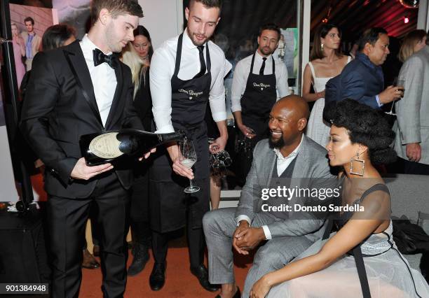 Kenric Green and Sonequa Martin attend W Magazine's Celebration of its 'Best Performances' Portfolio and the Golden Globes with Audi, Dior, and Dom...