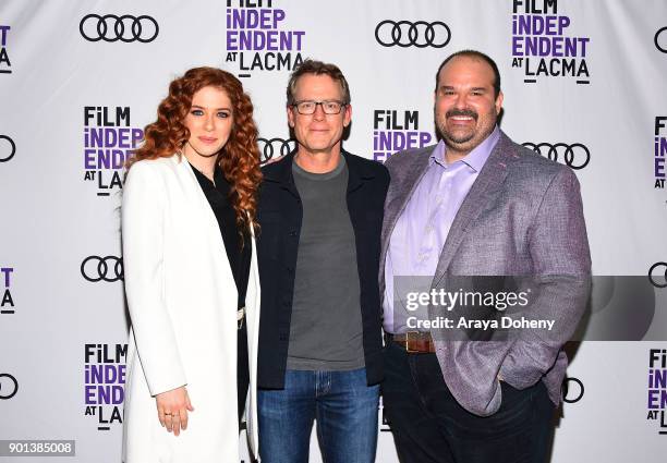 Rachelle Lefevre, Greg Kinnear and Mel Rodriguez attend the Film Independent at LACMA presents "Phillip K. Dick's Electric Dreams" at Bing Theater At...