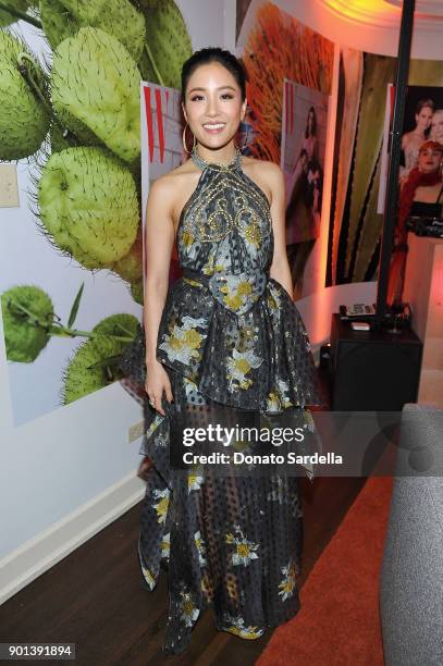 Constance Wu attends W Magazine's Celebration of its 'Best Performances' Portfolio and the Golden Globes with Audi, Dior, and Dom Perignon at Chateau...
