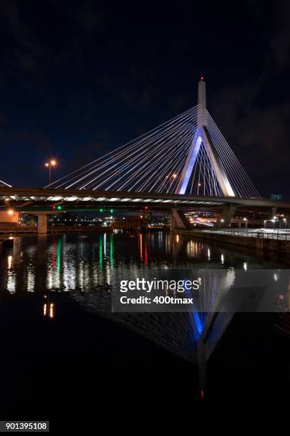boston - zakim bridge stock pictures, royalty-free photos & images