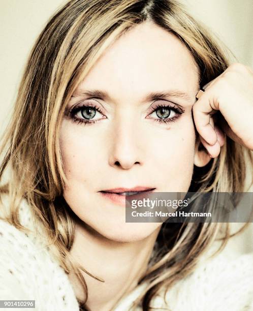 Actress Lea Drucker is photographed for Self Assignment on March 27, 2017 in Paris, France.