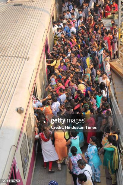 Local trains were not effected during Maharashtra Bandh called by Dalit protesters in morning peak hours at Borivali, they demand arrested of...