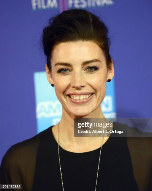 Actress Jessica Pare arrives for the 29th Annual Palm Springs International Film Festival Film Awards Gala held at Palm Springs Convention Center on...