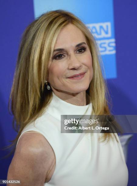Actress Holly Hunter arrives for the 29th Annual Palm Springs International Film Festival Film Awards Gala held at Palm Springs Convention Center on...