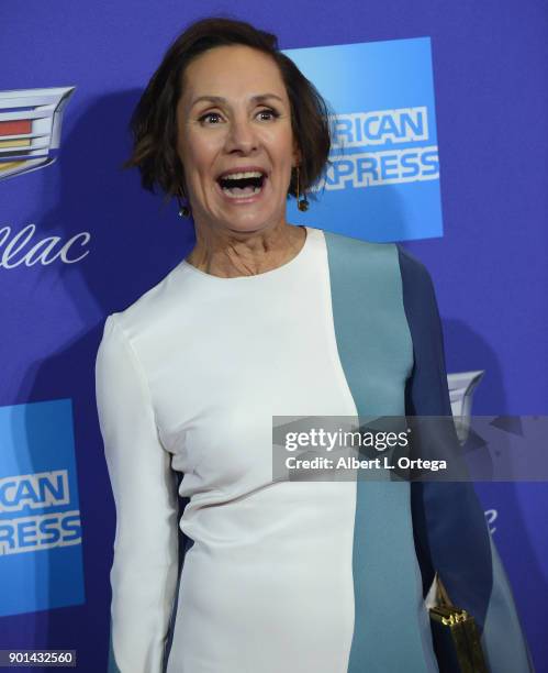 Actress Laurie Metcalf arrives for the 29th Annual Palm Springs International Film Festival Film Awards Gala held at Palm Springs Convention Center...