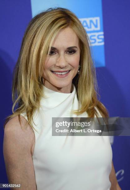 Actress Holly Hunter arrives for the 29th Annual Palm Springs International Film Festival Film Awards Gala held at Palm Springs Convention Center on...