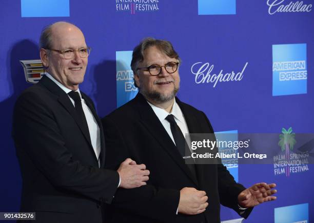 Actor Richard Jenkins and director Guillermo del Toro arrive for the 29th Annual Palm Springs International Film Festival Film Awards Gala held at...