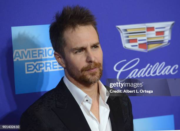 Actor Sam Rockwell arrives for the 29th Annual Palm Springs International Film Festival Film Awards Gala held at Palm Springs Convention Center on...