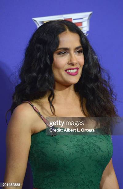 Actress Salma Hayek arrives for the 29th Annual Palm Springs International Film Festival Film Awards Gala held at Palm Springs Convention Center on...