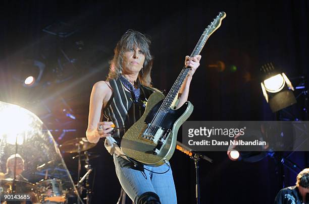 Chrissie Hynde of The Pretenders in concert at the Marymoor Amphitheater on August 27, 2009 in Redmond, Washington.