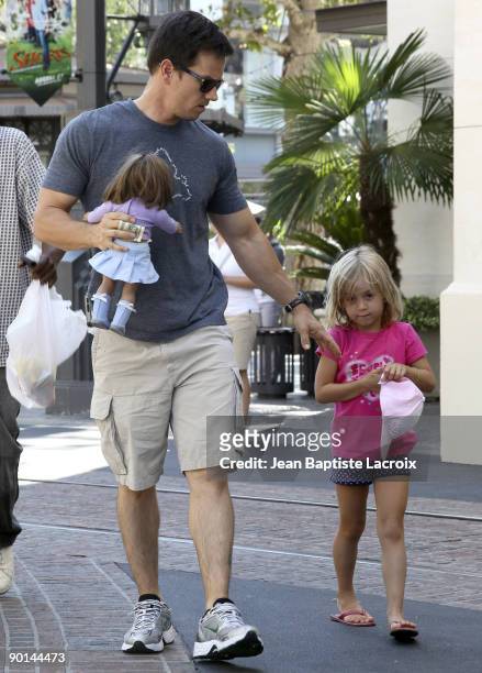 Mark Wahlberg and Ella Rae sighting at The Grove on August 27, 2009 in Los Angeles, California.