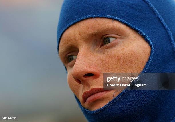 Mike Conway driver of the Dreyer and Reinbold Racing Dallara Honda during practice for the IRL IndyCar Series PEAK Antifreeze & Motor Oil Indy 300 on...