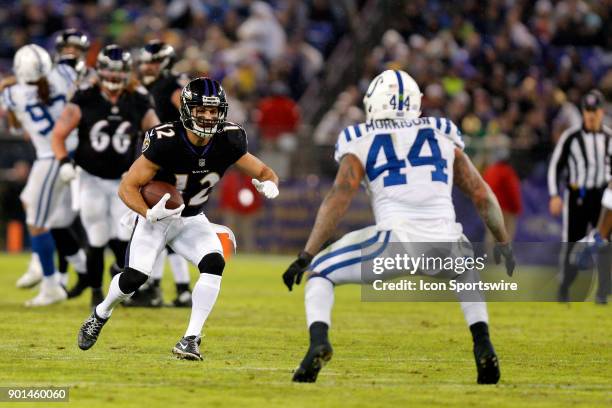 Baltimore Ravens wide receiver Michael Campanaro in action during the game between the Indianapolis Colts and Baltimore Ravens on December 23 at M&T...