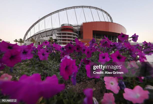 General view of the Khalifa International Stadium on January 4, 2018 in Doha, Qatar.