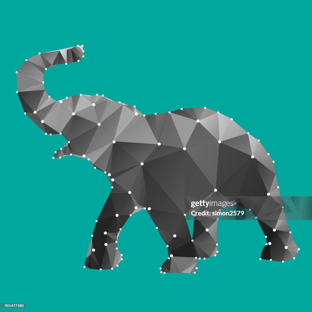 Geometric Animal Elephant Outline High-Res Vector Graphic - Getty Images