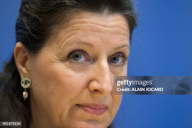 French Minister for Solidarity and Health, Agnes Buzyn ponders during a press conference on the extension of compulsory vaccination for children, on...