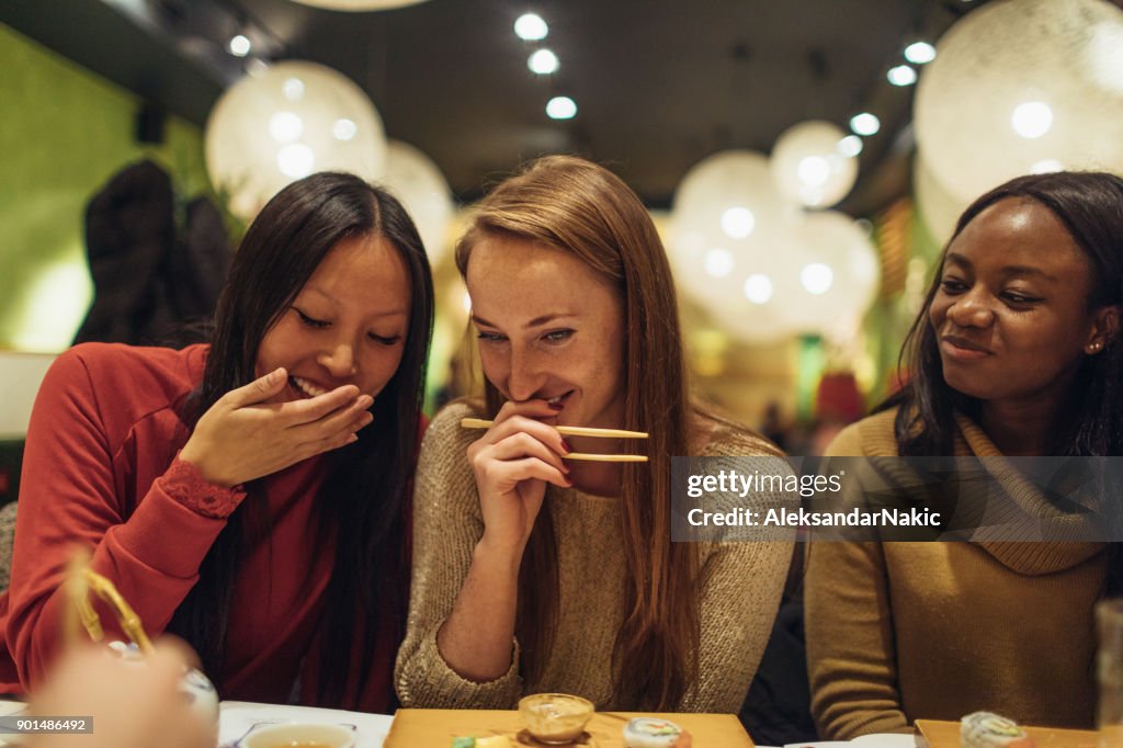 Girlfriends on the night out