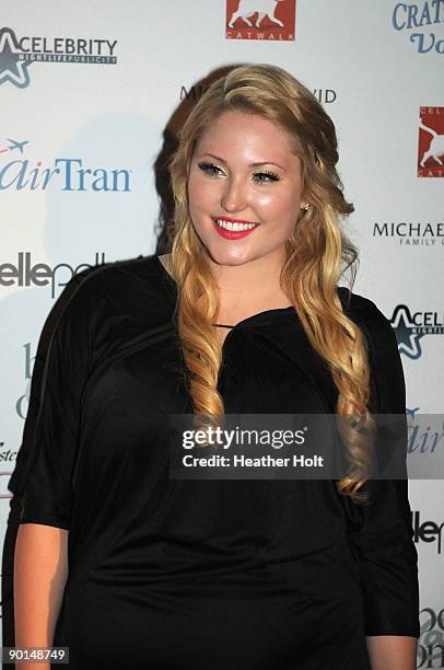 Hayley Hasselhoff arrives on the red carpet at the Celebrity Catwalk's 9th Annual Fashion Show on August 27, 2009 in Los Angeles, California.