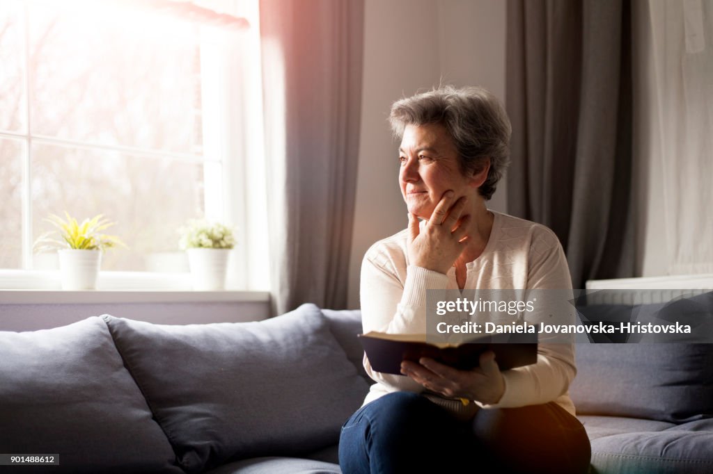 Senior woman with Bible