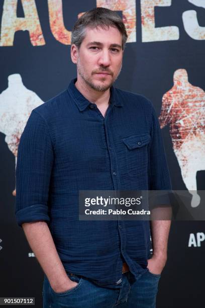 Spanish actor Alberto Ammann attends the 'Apaches' photocall at Atresmedia Studios on January 5, 2018 in Madrid, Spain.