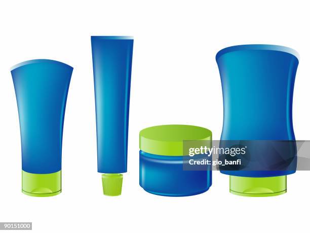 cream tubes new - empty toothpaste stock illustrations