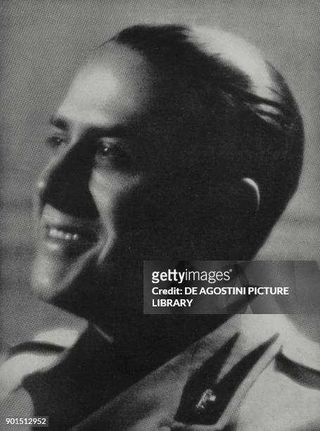 Count Gian Galeazzo Ciano , Minister of Foreign Affairs, Edda Mussolini's husband, photo by Luxardo from the magazine L'Illustrazione Italiana, year...