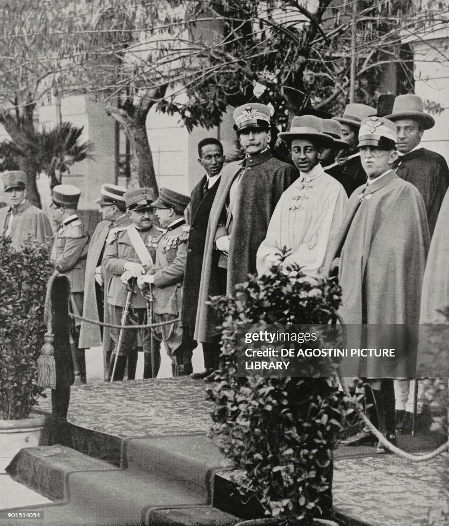 King Victor Emmanuel III of Italy and Asfau Uossan