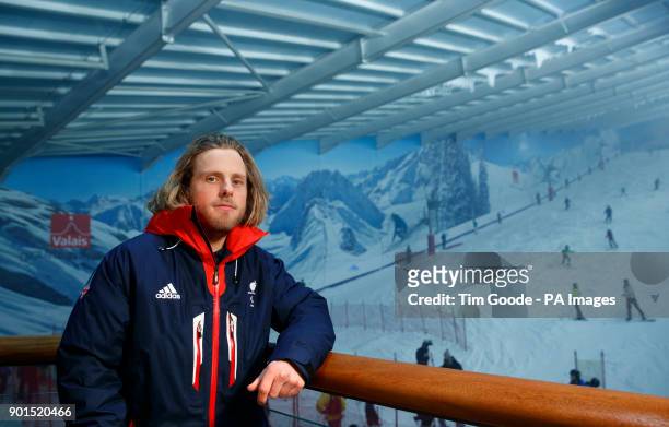 ParalympicsGB snowboarder James Barnes-Miller during the ParalympicsGB 2018 Winter Olympics Alpine Skiing and Snowboard team announcement, at The...