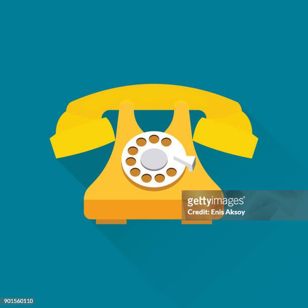 telephone flat icon - table numbers stock illustrations