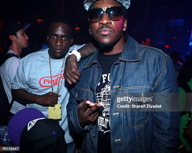 Malice and Pusha T of The Clipse attend Mario's birthday party at M2 Ultra Lounge on August 28, 2009 in New York City.