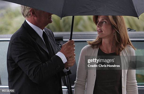 Edwin Schlossberg and wife Caroline Kennedy arrive for a memorial to U.S. Sen. Edward Kennedy at the John F. Kennedy Presidential Library August 28,...