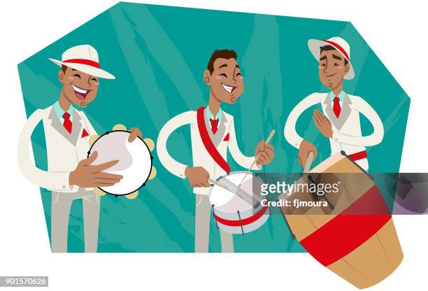 samba school drums - brazilian carnival stock illustrations