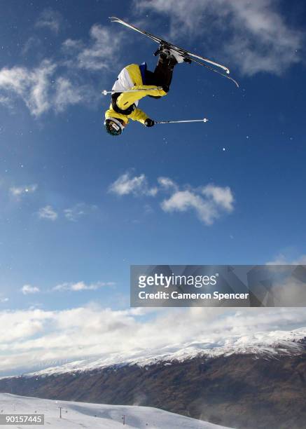 Kevin Rolland of France competes in the men's halfpipe Freestyle Ski Final during day eight of the Winter Games NZ at Cardrona Alpine Resort on...