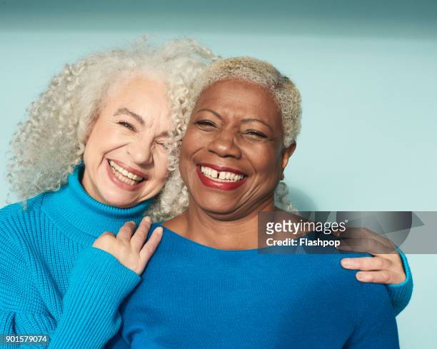 Portrait of two women smiling