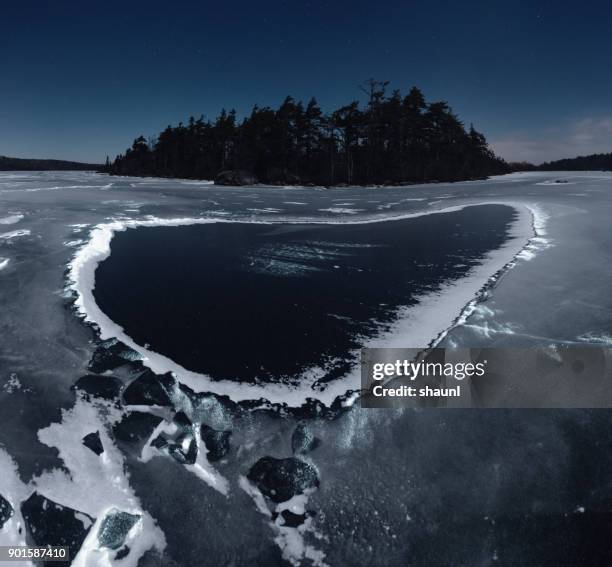 Pond Ice Ridge Ice Pond Night Photos and Premium High Res Pictures - Getty Images