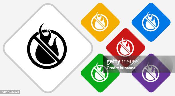 ilustraciones, imágenes clip art, dibujos animados e iconos de stock de icono de vector de diamante de color no es inflamable - inflamable