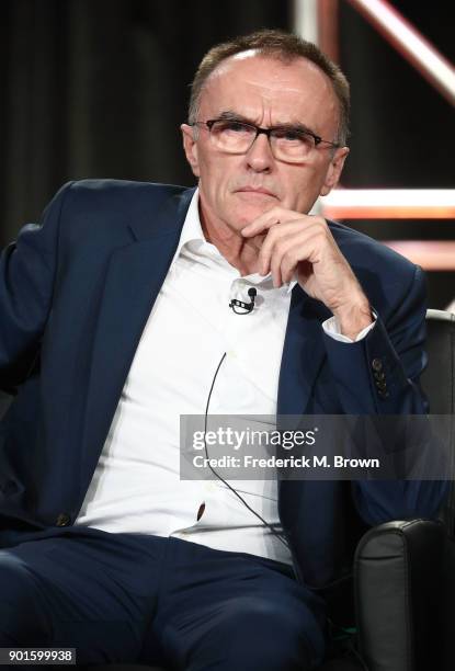 Executive Producer/Director Danny Boyle of the television show TRUST listens onstage during the FOX/FX portion of the 2018 Winter Television Critics...