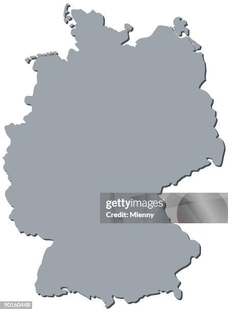 ilustraciones, imágenes clip art, dibujos animados e iconos de stock de mapa de alemania alemania mapas - sombra paralela
